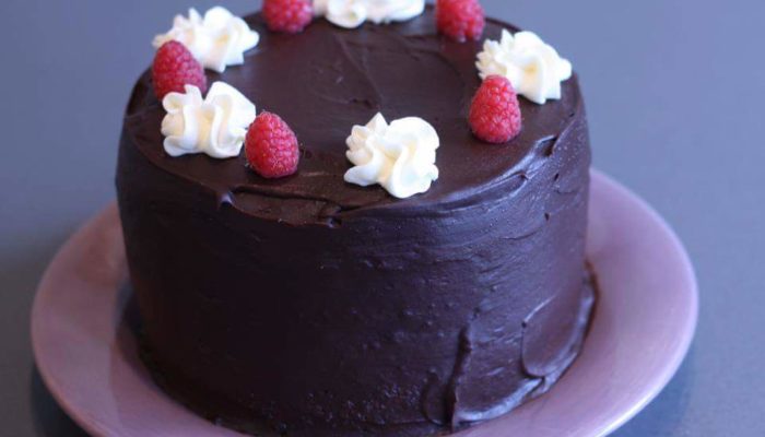 Dark & White Chocolate Raspberry Cake